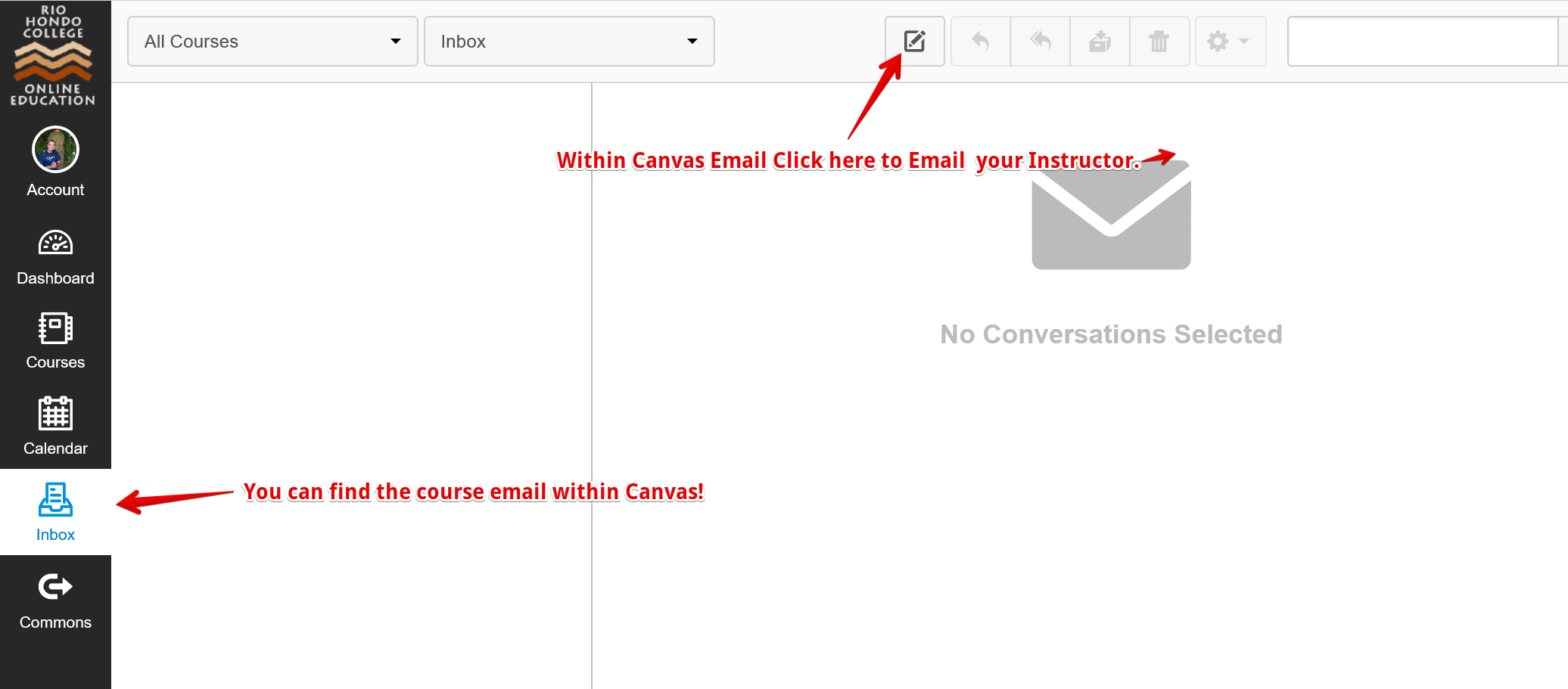Email within Canvas for a quicker reply